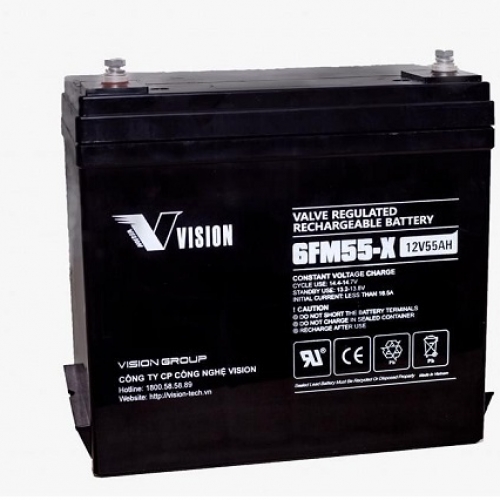 ẮC QUY VISION 6FM55-X, 12V-55AH