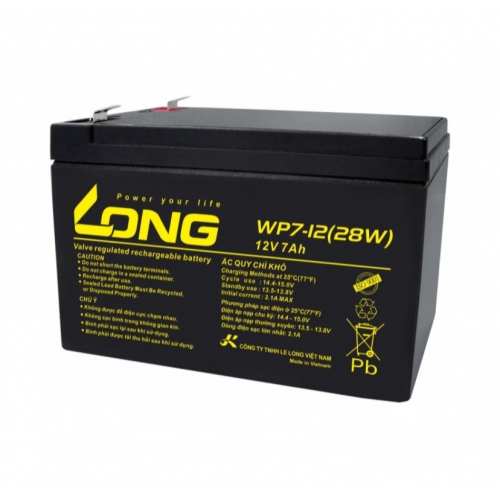 ẮC QUY KÍN KHÍ (VRLA AGM) LONG 12V-28W-15Min, WP7-12 (28W)