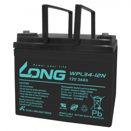 ẮC QUY KÍN KHÍ (VRLA AGM) LONG 12V-34Ah, WPL34-12N